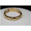 Image 3 : 14K Gold Bangle Bracelet 10.5mm, Leaf Scroll & Floral Motifs, Hinged, 20.7 g
