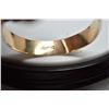 Image 15 : 14K Gold & Black Enamel Hawaiian Bangle Bracelet 11.5mm, Embossed Floral Motifs, "Kuuipo" in Black E