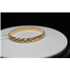 Image 8 : 14K Gold Hawaiian Bangle Bracelet 8mm, Embossed Leaf/Floral/Scroll Motifs, 29.4 g