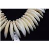 Image 10 : Tooth Necklace w/Braided Cord Tie, 20" Length, Period Reproduction