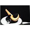 Image 1 : Faux Palaoa Pendant, 3 7/8" Length, Period Reproduction, Black Velvet Tie