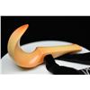 Image 3 : Faux Palaoa Pendant, 3 7/8" Length, Period Reproduction, Black Velvet Tie
