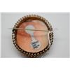 Image 8 : 14K Vintage Shell Cameo Brooch - 46 x 36.5mm, 14K Yellow Gold, Discoloration to Gold