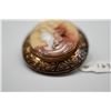 Image 2 : 18K Vintage Glass Cameo Pendant/Brooch - 33 x 26.5mm, 18K, Discoloration to Gold, Chip to Verso of C