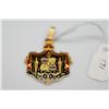 Image 2 : 14K Gold Enameled Hawaiian Coat of Arms Pendant, 5.2 g