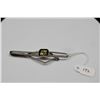 Image 2 : Silver Hawaiian Coat of Arms Tie Clasp Bar, Colored Enamel, Unmarked Silver 5.1 g