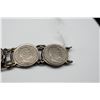 Image 8 : Silver Hawaiian 1883 Dime Bracelet w/8 Dimes, Unmarked Silver