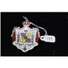 Image 1 : Silver Enameled Hawaiian Coat of Arms Pendant/Brooch, Unmarked Silver, Initials on Verso, 23.3 g
