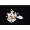 Image 2 : Silver Enameled Hawaiian Coat of Arms Pendant/Brooch, Unmarked Silver, Initials on Verso, 23.3 g