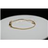 Image 8 : Sapphire & Diamond Link Bracelet - 3 Marquise Cut Blue Sapphires, 4 Round Diamonds, 14K, 9 g