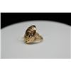 Image 8 : Ming's 14K Gold Ring - Floral Branch & Bird Motifs, 14K Yellow Gold, 7.9 g