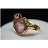 Image 2 : Tourmaline & Diamond Bracelet - Free-Form Tourmaline, 5 Round Diamonds 1.0 ct, Aquamarine, Amethyst,