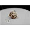 Image 2 : 20-Pearl Cluster Ring - Fresh Water Cultured Pearls, 1 Pearl Missing, 14K Yellow Gold, 10.9 g