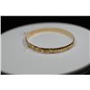 Image 8 : 14K Gold "Kuuipo" Hawaiian Bangle Bracelet 6mm, Embossed Floral & Vine Motifs, Hinged, 13.1 g