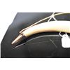 Image 8 : Hawaiian Boar's Tusk Brooch - Unmarked Yellow Gold Monogram Initials & Fittings, 4 3/4" Curved