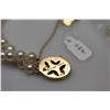 Image 8 : Ming's Double-Row Pearl Bracelet 7" - Cultured Pearls 6.5mm, 14K Gold Oval Phoenix Bird Clasp (needs