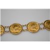 Image 8 : Gold Eagle Coins Link Bracelet 18K Gold - 7 U.S. 1986-1987 1/10 oz Gold Eagle Coins, 7" Length, 33.2