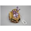 Image 2 : 10 ct Amethyst Pendant  w/ Amethyst Crystal, 14K Yellow Gold w/ Textured Finish, 22.5 g
