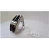 Image 1 : Triple Band Ring w/2 Cultured Pearls 7mm each, Unmarked Silver 16.4 g