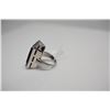 Image 8 : 17.75 ct Rectangle Amethyst Ring - 22x16.7x7mm, 56 Cubic Zirconias .56 ct, 925 Silver, 12.2 g