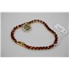 Image 2 : Marquise Garnets Link Bracelet 6 7/8" Length - 37 Garnets 6x3mm Each, 9.25 ct, 14K Gold, 6.9 g