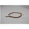 Image 1 : 11.5 ct Amethysts Link Bracelet 7" Length - 23 Amethysts 4x6mm Each, 11.5 ct, 14K Gold, 7.7 g