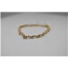 Image 2 : Aquamarine Link Bracelet 7" Length - 17 Aquamarines 4x6mm Each, 8.5 ct Total Wt, 14K Gold, 5.9 g