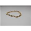 Image 3 : Aquamarine Link Bracelet 7" Length - 17 Aquamarines 4x6mm Each, 8.5 ct Total Wt, 14K Gold, 5.9 g