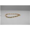 Image 5 : Aquamarine Link Bracelet 7" Length - 17 Aquamarines 4x6mm Each, 8.5 ct Total Wt, 14K Gold, 5.9 g