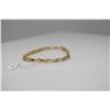 Image 7 : Aquamarine Link Bracelet 7" Length - 17 Aquamarines 4x6mm Each, 8.5 ct Total Wt, 14K Gold, 5.9 g