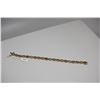 Image 8 : 14K Link Bracelet w/Multiple Gemstones 7 1/4" Length - 20 Oval Faceted Aquamarines, Citrines & Perid