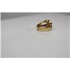 Image 8 : Diamond Cartier Style Ring "Opposing C's" Design - 22 Diamonds .66 ct (Imperfect Clarity), 14K Gold,