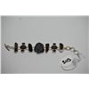 Image 2 : Sterling Silver Bracelet - 7.5" w/ Iridized Natural Rock Quartz Crystals, Amethyst, Druzy Quartz