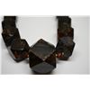 Image 3 : Vintage Amber Necklace - 31" Natural Amber, 14-Sided Polygon Beads 16-39mm