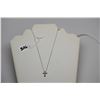 Image 2 : Tiffany & Co. Sterling Silver 16" Chain w/ Small Sterling Silver Cross, Signed Elsa Peretti (Sapin, 