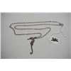 Image 2 : Vintage 30" Sterling Silver Link Chain w/ Sterling Seahorse 2 3/8", Marked Italy 925
