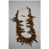 Image 1 : Costume Necklace 16" - Gold/Brown Tones, Composite Branches, Plastic Beads