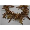 Image 2 : Costume Necklace 16" - Gold/Brown Tones, Composite Branches, Plastic Beads