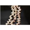 Image 8 : Triple Strand Champagne Pearl Choker Necklace 18 1/2" - 6mm-10mm Oblong Freshwater Pearls