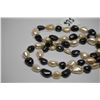 Image 2 : Faux Pearl Necklace 31" w/ 8 Alernating Black & White Baroque Pearls
