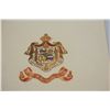 Image 2 : Bi-Fold Stationery w/Hawaii Coat of Arms, Gilt Enamel, Inscription: Mr. & Mrs. Lyman Herbert Bigelow