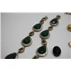 Image 8 : Large Lot of Jewelry: Black Pearls, Semi-Precious Stones, Earrings, Rings, Pendants