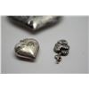 Image 2 : Silver Heart Locket Pendants, Abacus Charm, Bunch of Bananas Charm, Vintage Silver Spoons