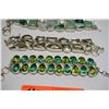 Image 2 : Qty 4 Silver Bracelets w/Various Semi-Precious Stones & Composite Stones