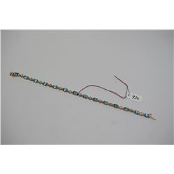 Blue Topaz Link Bracelet - Approx. 7 1/4" Length, Oval Faceted Blue Topaz