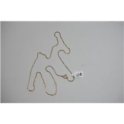 Barrel Bead Link Chain - Marked "Italy" on Clasp