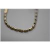 Image 3 : Barrel Bead Link Chain - Marked "Italy" on Clasp