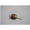 Image 5 : Single Pearl Ring w/Amethyst Cluster Setting - 7mm Cultured Pearl