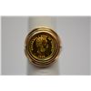 Image 1 : 1983 King Kalakaua Commemorative Gold Coin Ring w/ Hawaii Coat of Arms on Reverse