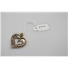 Image 2 : Diamond Heart Pendant - 49 Round & Baguette Diamonds, 10K White Gold, 3.5 g